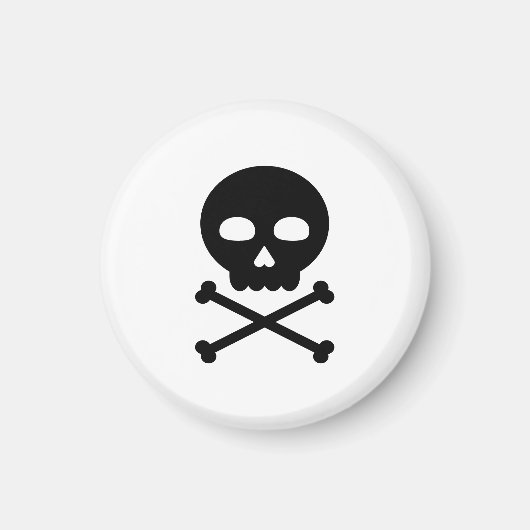 Schädel und Knochen Magnet (Vorne)