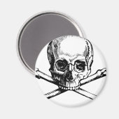 Schädel und Knochen Magnet (Vorderseite/Rückseite)