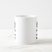 Schädel und Knochen mit Text Kaffeetasse (Mittel)