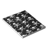 Schädel und Knochen Notizblock (angewinkelt)