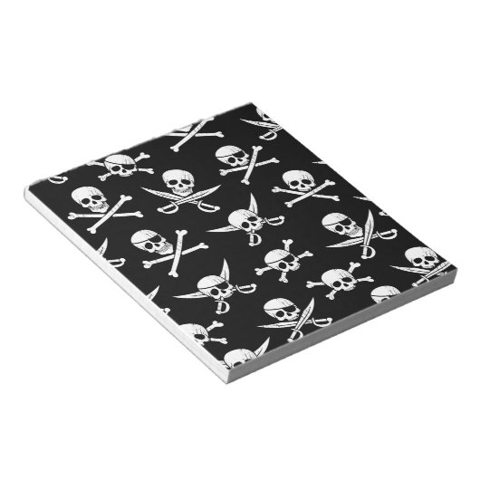 Schädel und Knochen Notizblock (angewinkelt)