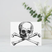Schädel und Knochen Postkarte (Stehend Vorderseite)