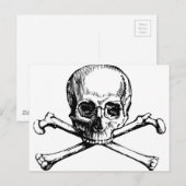 Schädel und Knochen Postkarte (Vorne/Hinten)