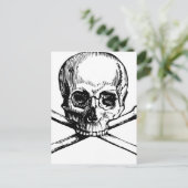 Schädel und Knochen Postkarte (Stehend Vorderseite)