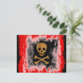 Schädel und Knochen Postkarte (Stehend Vorderseite)