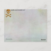 Schädel und Knochen Postkarte (Rückseite)