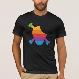 Schädel-und Knochen-Retro Apple-Logo T-Shirt