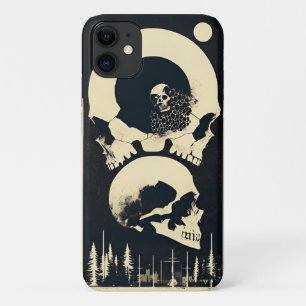 Schädel und Knochen schwarz Case-Mate iPhone Hülle