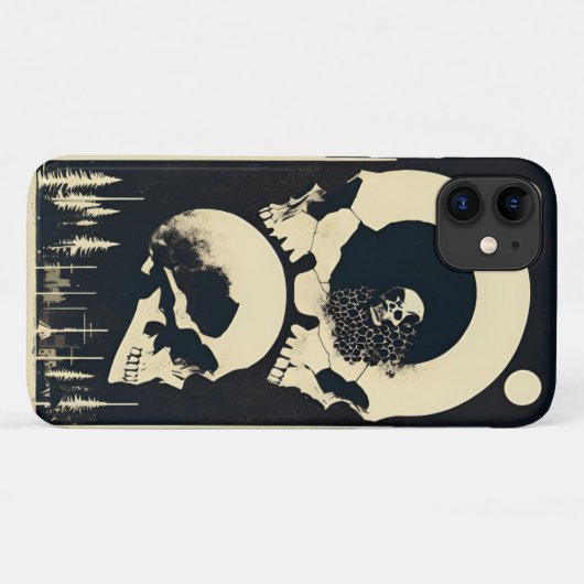 Schädel und Knochen schwarz Case-Mate iPhone Hülle (Rückseite (Horizontal))