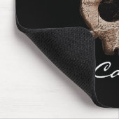 Schädel und Knochen Schwarz Computermauspad im Dis Mousepad (Ecke)