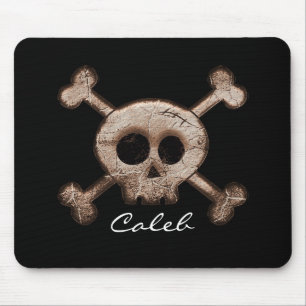 Schädel und Knochen Schwarz Computermauspad im Dis Mousepad