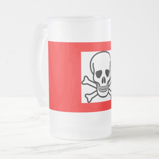 Schädel und Knochen Tasse Bier (Vorderseite Links)