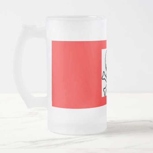 Schädel und Knochen Tasse Bier (Links)