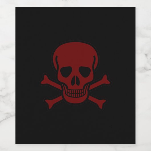 Schädel und Knochen Weinetikett (Einzelnes Label)