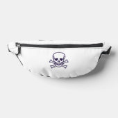 Schädel und Knochen weißer Bauchtasche (Ablage )