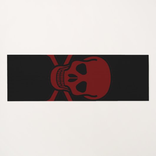 Schädel und Knochen Yogamatte (Rückseite (Horizontal))