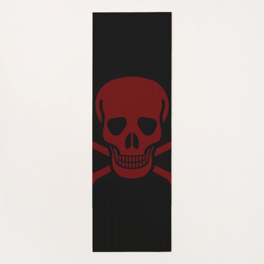 Schädel und Knochen Yogamatte (Rückseite)