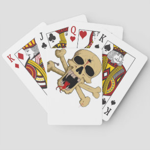 Schädel- und Knochendeck Spielkarten