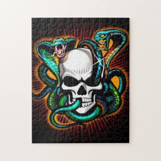 Schädel-und Kobra-Puzzlespiel Puzzle (Vertikal)