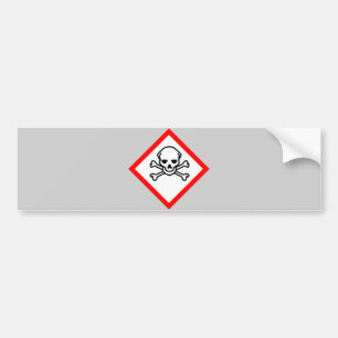 Schädel- und Krebsobensymbol Autoaufkleber