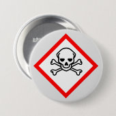 Schädel- und Krebsobensymbol Button (Vorne & Hinten)
