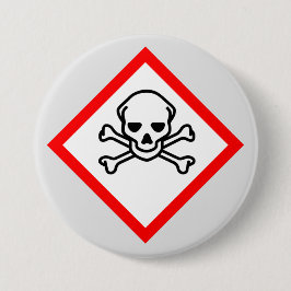 Schädel- und Krebsobensymbol Button