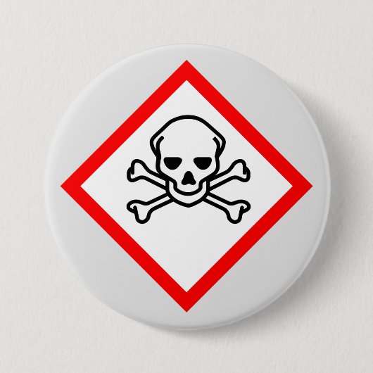 Schädel- und Krebsobensymbol Button (Vorderseite)