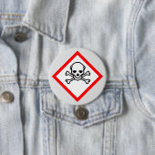 Schädel- und Krebsobensymbol Button (Beispiel)