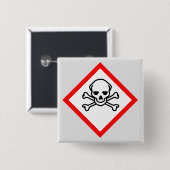 Schädel- und Krebsobensymbol Button (Vorne & Hinten)