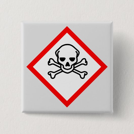 Schädel- und Krebsobensymbol Button (Vorderseite)