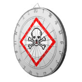 Schädel- und Krebsobensymbol Dartscheibe (Vorderseite rechts)