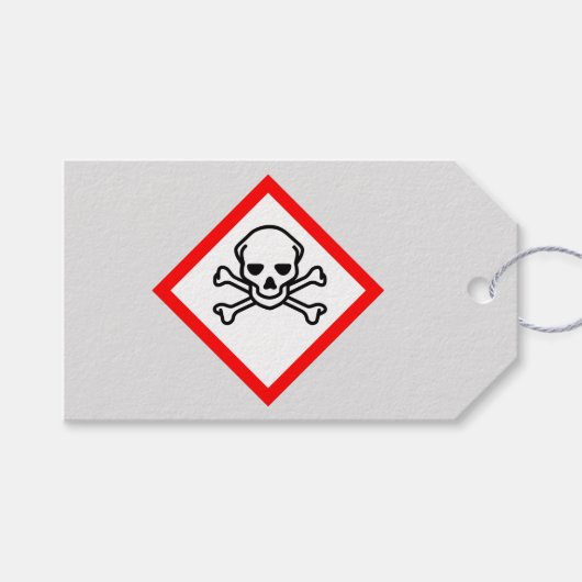 Schädel- und Krebsobensymbol Geschenkanhänger (Vorderseite (Horizontal))