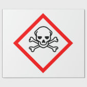 Schädel- und Krebsobensymbol Geschenkpapier (Flach)