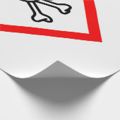 Schädel- und Krebsobensymbol Geschenkpapier (Ecke)