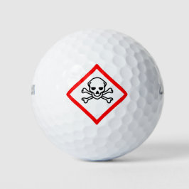 Schädel- und Krebsobensymbol Golfball