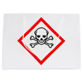 Schädel- und Krebsobensymbol Große Geschenktüte (Vorderseite)