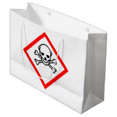 Schädel- und Krebsobensymbol Große Geschenktüte (Vorderseite Schrägansicht)