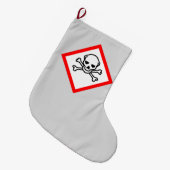 Schädel- und Krebsobensymbol Großer Weihnachtsstrumpf (Vorderansicht (hängend))