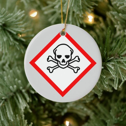 Schädel- und Krebsobensymbol Keramik Ornament (Baum)
