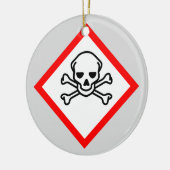 Schädel- und Krebsobensymbol Keramik Ornament (Links)