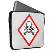Schädel- und Krebsobensymbol Laptopschutzhülle (Vorne Rechts)