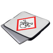 Schädel- und Krebsobensymbol Laptopschutzhülle (Vorne Knopf)