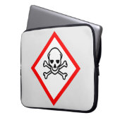 Schädel- und Krebsobensymbol Laptopschutzhülle (Vorderseite Links)