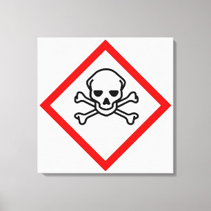 Schädel- und Krebsobensymbol Leinwanddruck