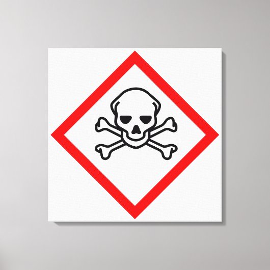 Schädel- und Krebsobensymbol Leinwanddruck (Vorderseite)