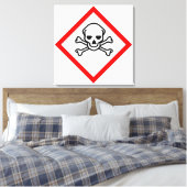 Schädel- und Krebsobensymbol Leinwanddruck (Insitu (Schlafzimmer))