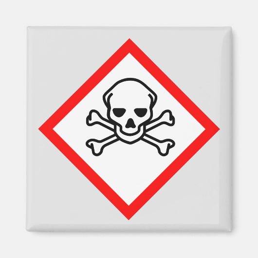 Schädel- und Krebsobensymbol Magnet (Vorne)