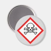 Schädel- und Krebsobensymbol Magnet (Vorderseite/Rückseite)