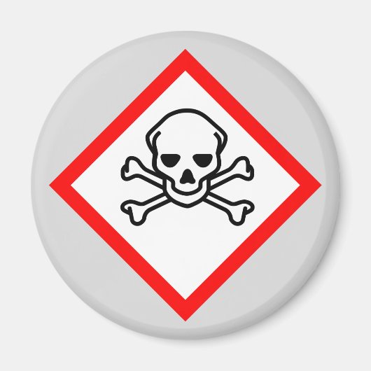 Schädel- und Krebsobensymbol Magnet (Vorne)