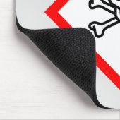 Schädel- und Krebsobensymbol Mousepad (Ecke)